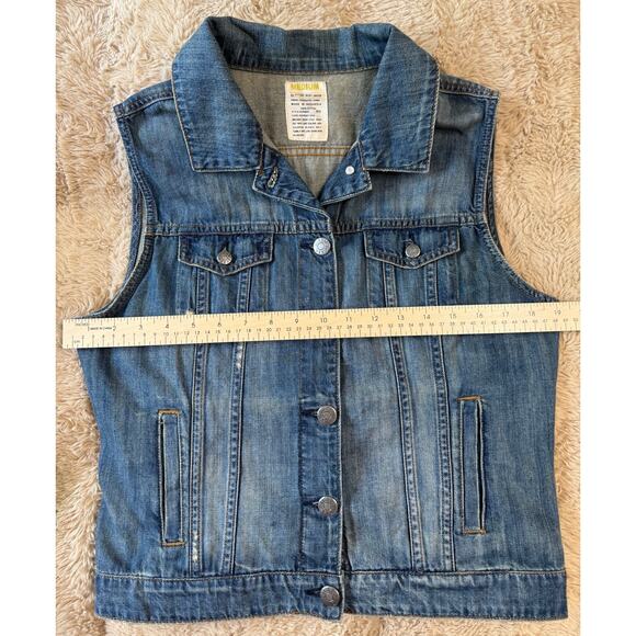 J Crew Denim Vest Jean Jacket Sleeveless Blue Size M - Picture 4 of 10